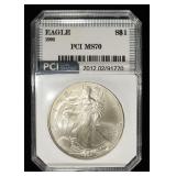 1996 AMERICAN SILVER EAGLE PCI PERFECT GEM BU