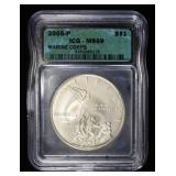 2005-P $1 COMMEM MARINE CORP ICG MS69