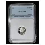 1963 ROOSEVELT DIME NNC PERFECT GEM PROOF DCAM