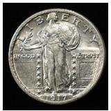1917 T-2 STANDING LIBERTY QUARTER CH BU