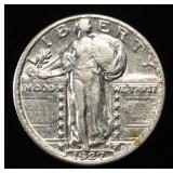 1927 STANDING LIBERTY QUARTER XF/AU