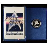 1991 STAR TREK 25TH ANNIV. 1 0Z .999 SILVER ROUND
