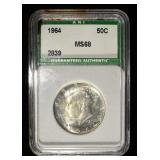 1964 KENNEDY HALF DOLLAR ANI SUPERB GEM+ BU