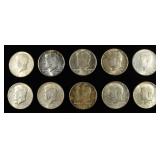 (10) 90% SILVER KENNEDY HALF DOLLARS