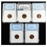 (5) GRADED LINCOLN MEMORIAL CENTS
