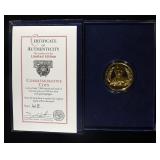 1 OZ .999 SILVER ROUND COMMEM W/GOLD HIGHLIGHTS