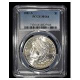 1881-S MORGAN DOLLAR PCGS MS64