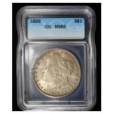 1896 MORGAN DOLLAR ICG MS65