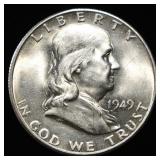 1949-S FRANKLIN HALF DOLLAR BU