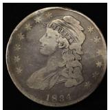 1834 BUST HALF DOLLAR FINE