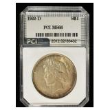 1922-D PEACE DOLLAR PCI MS SUPERB GEM BU