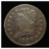 1809 CLASSIC HEAD HALF CENT VG