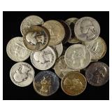 (20) 90% SILVER WASHINGTON QUARTERS