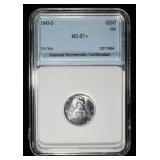1943-D STEEL CENT NNC SUPERB GEM BU