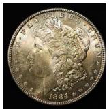 1884 MORGAN DOLLAR CH BU COLOR