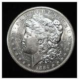 1884-S MORGAN DOLLAR AU/BU