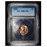 1958 WHEAT CENT ICG MS67 RD