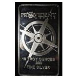 PROVIDENT METALS 10 OZ .999 SILVER BAR