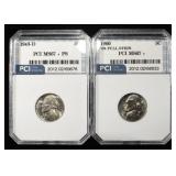 (2) JEFFERSON NICKELS PCI SUPERB GEM BU