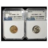 (2) JEFFERSON NICKELS PCI SUPERB GEM BU FS