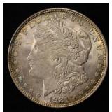 1921 MORGAN DOLLAR CH BU COLOR