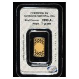 1 GRAM .999 GOLD BAR