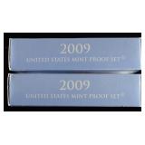 (2) 2009 US MINT PROOF SETS