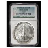 1986  AMERICAN SILVER EAGLE NGC MS69