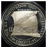 1987-S $1 COMMEM CONSTITUTION BICENTENNAL PR DCAM