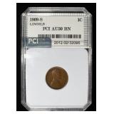1909-S WHEAT CENT PCI AU BU BN