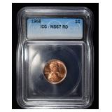 1958 WHEAT CENT ICG MS67 RD