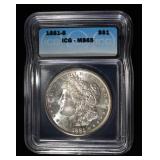 1881-S MORGAN DOLLAR ICG MS65