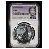2022 BRITANNIA 1 OZ 0.999 SILVER ROUNDS NGC GEM BU