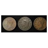 1831, 1842, & 1845 LARGE CENTS