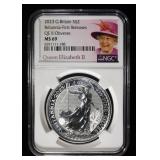 2023 BRITANNIA 1 OZ 0.999 SILVER ROUND NGC MS69