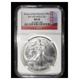 2011-S AMERICAN SILVER EAGLE NGC MS69