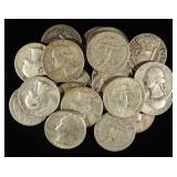 (20) 90% SILVER WASHINGTON QUARTERS