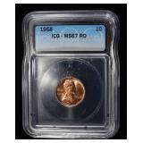 1958 WHEAT CENT ICG MS67 RD