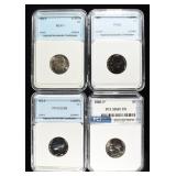 (4) GRADED JEFFERSON NICKELS