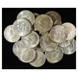 (20) 40% SILVER KENNEDY HALF DOLLARS