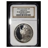 1992 5P 92.5% NGC PF68 ULTRA CAMEO