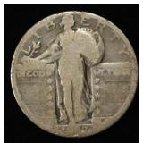 1927-S STANDING LIBERTY QUARTER G/VG