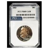 1963 FRANKLIN HALF PCI SUPERB GEM+ PROOF CAM