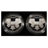 (2) 2011-P 90% SILVER $1 MEDAL OF HONOR PR COMMEMS
