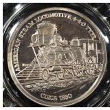 AMERICAN STEAM 1 OZ .999 SILVER ROUND
