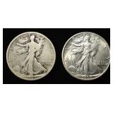 1919 VG & 1939 AU/BU WALKING LIBERTY HALVES