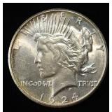 1924-S PEACE DOLLAR CH BU