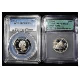 (2) GRADED WASHINGTON QUARTERS
