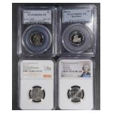 (4) GRADED JEFFERSON NICKELS