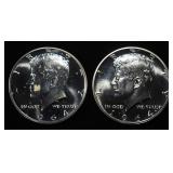 (2) 90% SILVER 1964 KENNEDY HALF DOLLARS PROOF BU